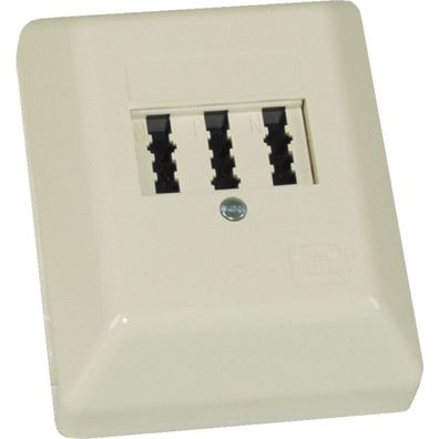 InLine® TAE Anschlussdose, TAE-N/F/N, Aufputz