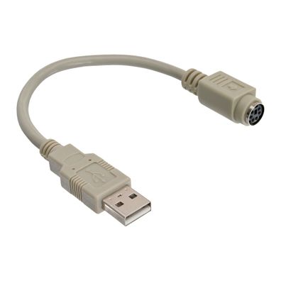 InLine® USB Adapter Kabel, USB Stecker A auf PS/2 Buchse, beige