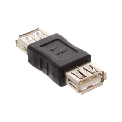 InLine® USB 2.0 Adapter, Buchse A auf Buchse A, schwarz