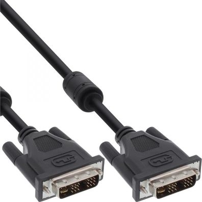 DVI-I Kabel, digital/analog, 24 + 5 Stecker / Stecker, Dual Link, 3m, schwarz
