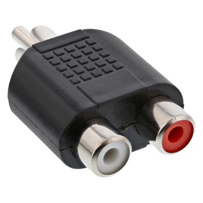 InLine® Audio Adapter, Cinch Stecker an 2x Cinch Buchse, schwarz