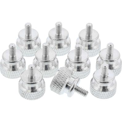 InLine® Rändelschrauben (silber) für Gehäuse, 12mm, 10er Pack