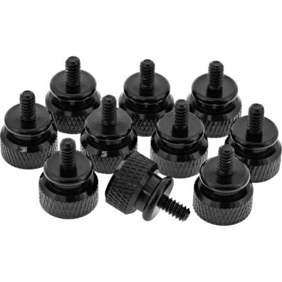 InLine® Rändelschrauben (schwarz) für Gehäuse, 12mm, 10er Pack