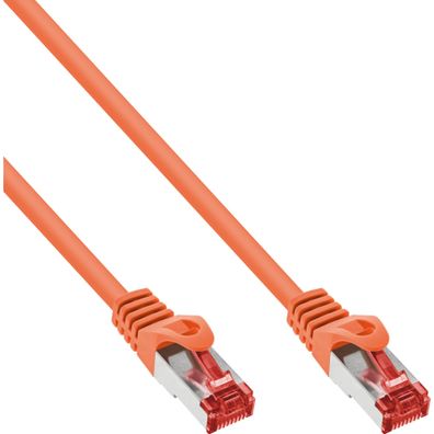 InLine® Patchkabel, S/FTP (PiMf), Cat.6, 250MHz, PVC, Kupfer, orange, 10m, orang