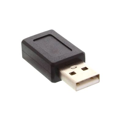 InLine® USB 2.0 Adapter, Stecker A auf Mini-5pol Buchse, schwarz