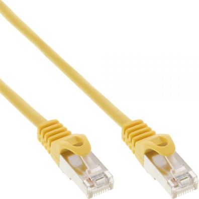 InLine® Patchkabel, SF/UTP, Cat.5e, gelb, 0,25m, gelb
