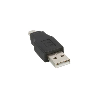 InLine® USB 2.0 Adapter, Stecker A auf Mini-5pol Stecker, schwarz
