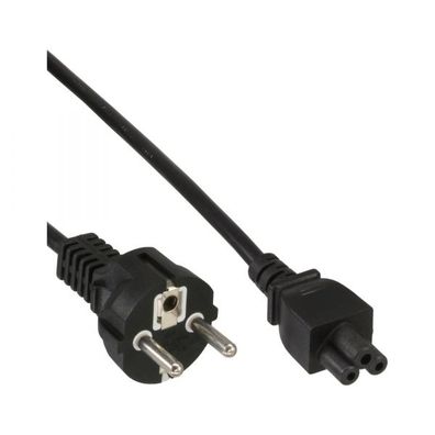 InLine® Netzkabel für Notebook, 3pol Kupplung, schwarz, 3m, schwarz