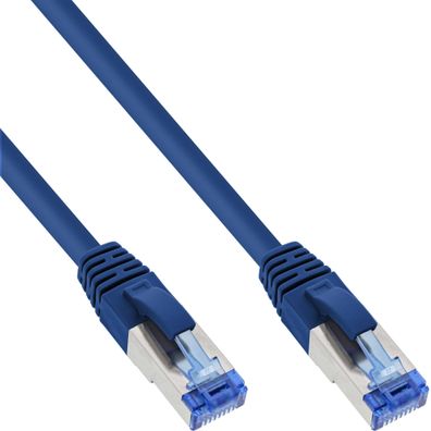 Patchkabel, S/FTP (PiMf), Cat.6A, 500MHz, halogenfrei, Kupfer, blau, 20m, blau