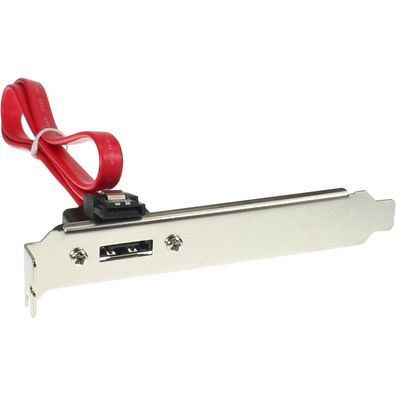 InLine® eSATA Slotblech, eSATA Buchse extern auf intern SATA Stecker, 50cm
