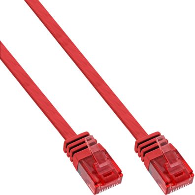 InLine® Patchkabel flach, U/UTP, Cat.6, rot, 5m, rot