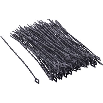 InLine® Kabelbinder Kugelbinder schwarz, Länge 150mm, 100 Stück, schwarz