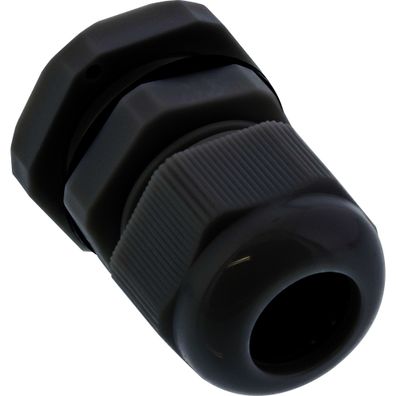 InLine® Kabeldurchführung PG 13.5 Nylon IP68 6-12mm, schwarz, 10 Stück, schwarz