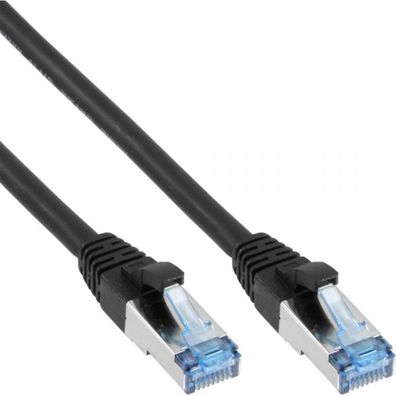 InLine® Patchkabel, S/FTP (PiMf), Cat.6A, 500MHz, halogenfrei, Kupfer, schwarz,