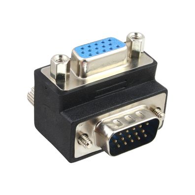 InLine® VGA Adapter 90° Winkel 15pol Stecker/Buchse, schwarz