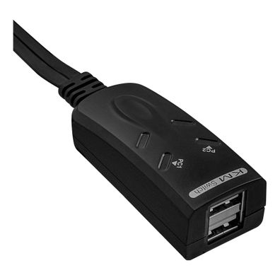 InLine® USB KM-Umschalter, 2 PCs, für Tastatur, Maus, mit Maus-Transfer zwischen