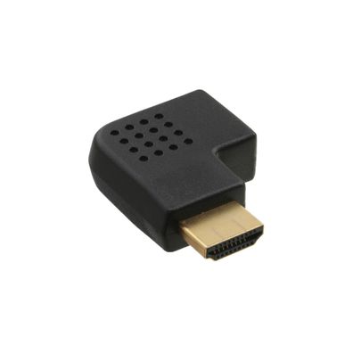 HDMI Adapter, Stecker / Buchse, seitlich rechts gewinkelt, vergoldete Kontakte