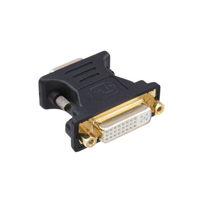 DVI-A Adapter, Analog 24 + 5 Buchse auf 15pol HD Stecker (VGA), vergoldet, schwarz