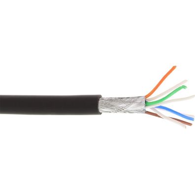 Patchkabel, S/FTP (PiMf), Cat.6A, 500MHz, halogenfrei, Kupfer, 100m