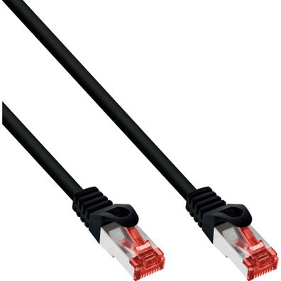 Patchkabel, S/FTP (PiMf), Cat.6, 250MHz, halogenfrei, Kupfer, schwarz, 1m, schwa