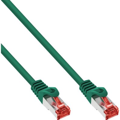 Patchkabel, S/FTP (PiMf), Cat.6, 250MHz, halogenfrei, Kupfer, grün, 0,25m, grün
