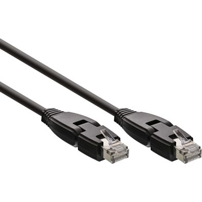 InLine® Patchkabel 180°, S/FTP (PiMf), Cat.6A, 500MHz, halogenfrei, Kupfer, schw