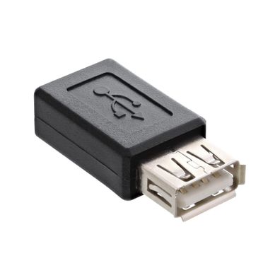 InLine® Micro-USB Adapter, USB A Buchse an Micro-USB B Buchse, schwarz
