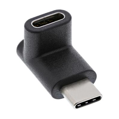 USB 3.1 Adapter, Typ C Stecker an C Buchse, oben/unten gewinkelt (Gen.2), schwar