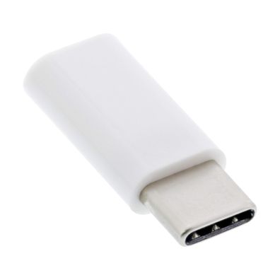InLine® USB 2.0 Adapter, USB Typ-C Stecker auf Micro-USB Buchse, schwarz