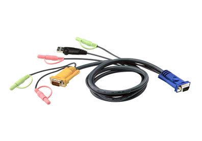 ATEN 2L-5302U KVM Kabelsatz, VGA, USB, Audio, Länge 1,8m
