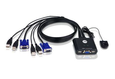 ATEN CS22U KVM-Switch 2-fach, VGA, USB, mit Kabelfernbedienung