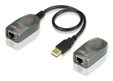 ATEN UCE260 USB 2.0 Extender, USB-Verlängerung bis zu 60 m über Cat.5e, schwarz