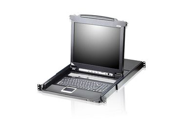 ATEN CL5708M KVMP-Switch 8fach mit 17Zoll-Display, USB, PS/2, 19-Zoll-Rackmontag