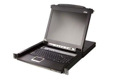 ATEN CL5708N US KVM-Switch 8-Port 19Zoll-LCD Single Rail (PS/2-USB VGA) US-Layou