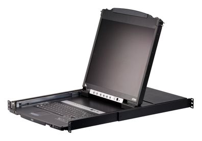 ATEN CL5808N SL Dual Rail KVM-Switch 8-Port, 19Zoll-LCD (PS/2-USB VGA) SL-Layout