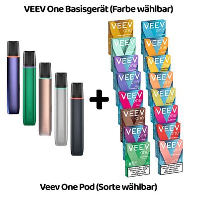 VEEV one E-Zigarette Farbe wählbar + Geschmack wählbar Pods