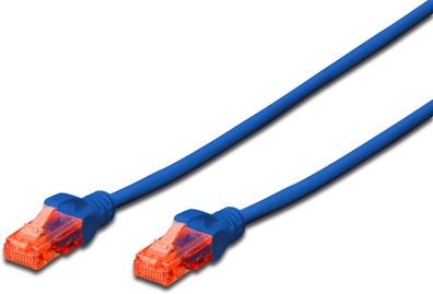 Digitus CAT 6, U-UTP Patchk. PVC AWG 26/7, 3 m, BL