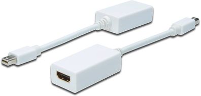Assmann DisplayPort Adapterkabel mini DP-HDMI Typ A 0.15m weiß