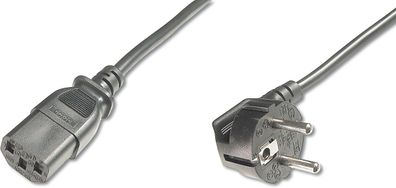 Digitus Netzkabel CEE 7/7 (Typ-F) 90ø gewin. - C13 St/Bu 1.8m