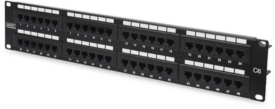 Digitus CAT 6, Klasse E PatchPanel ungeschirmt 48-Port schwarz