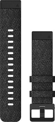 Garmin Ersatzarmband QuickFit 20mm Nylon Schwarz/Schiefergrau
