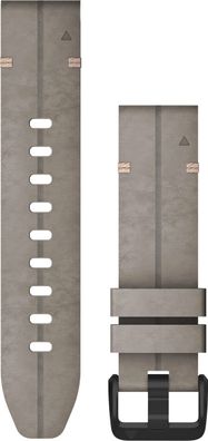 Garmin Ersatzarmband QuickFit 20mm Velourleder Grau/Grau