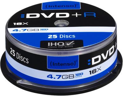 Intenso DVD+R 4,7GB 16x Speed Cake Box 25