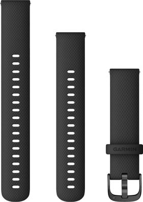 Garmin Ersatzarmband 18mm Silikon Schwarz/Schiefergrau