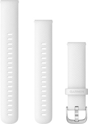Garmin Ersatzarmband Silikon 18mm Weiß/Silber Schnalle