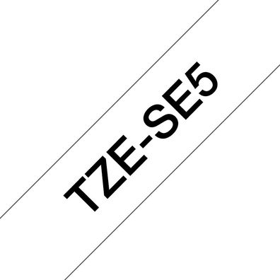 Spezialband TZe-SE5 Sicherheit Schwarz auf Weiß 24mm x 8m