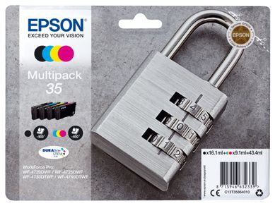 Epson Tintenpatrone 35 Multipack (BK/M/C/Y) Vorhängeschloss