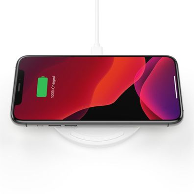Belkin 10W Wireless Charging Pad mit Micro-USB Kabel und NT weiß