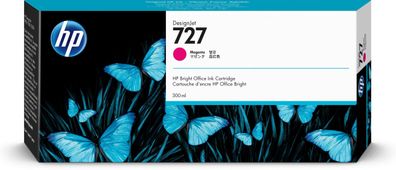 HP 727 Magenta DesignJet Tintenpatrone, 300 ml