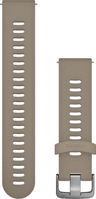 Garmin Ersatzarmband 20mm Silikon Sandstein/Silber
